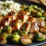 Air Fryer Sweet Chili Chicken and Brussels Sprouts