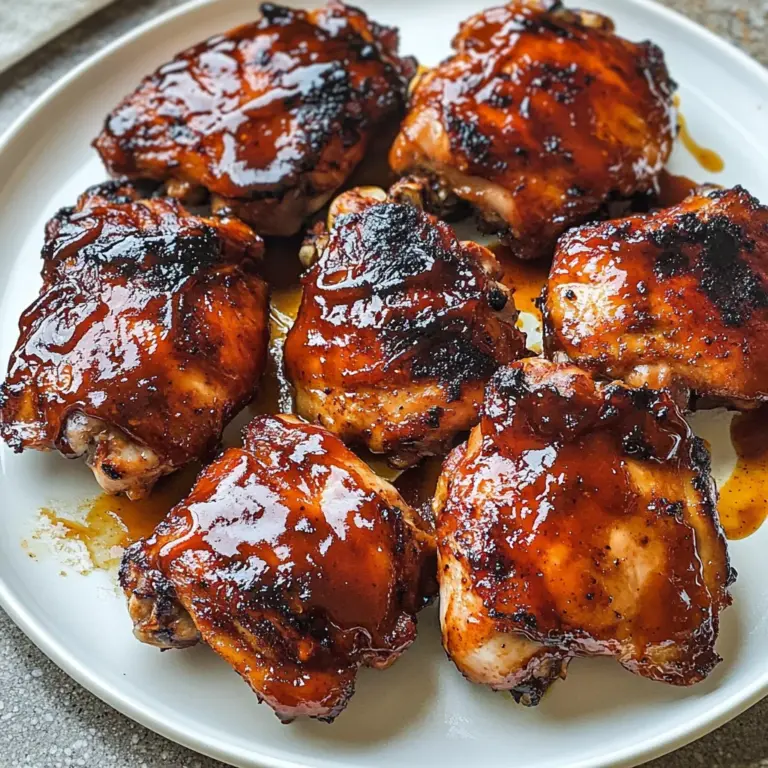 Caramelized BBQ Chicken Thighs in the Oven