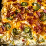 Cauliflower Jalapeno Popper Casserole