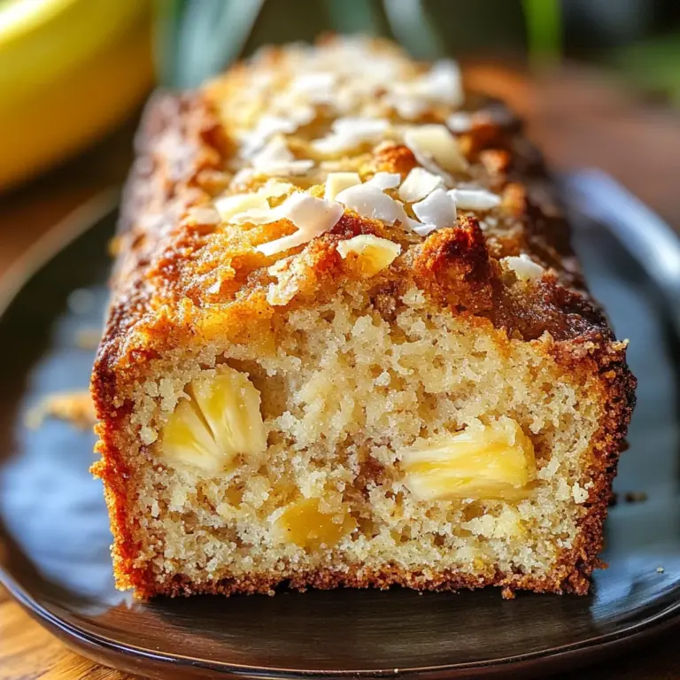 Coconut Pineapple Banana Bread - A Taste of Hawaii