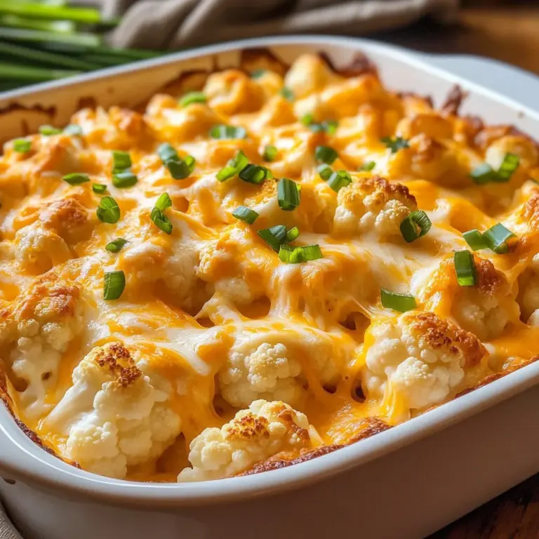 Creamy Buffalo Chicken Cauliflower Casserole Recipe