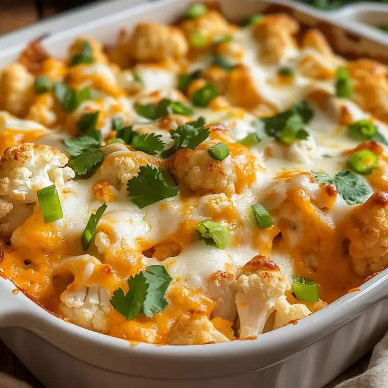 Creamy Buffalo Chicken Cauliflower Casserole Recipe
