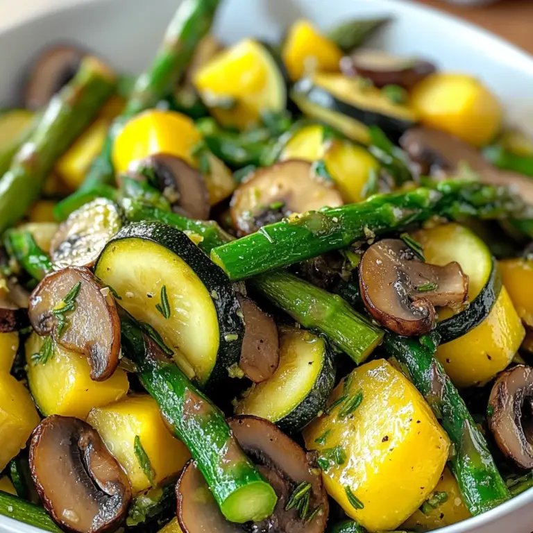 Flavorful Asparagus with Zucchini and Squash