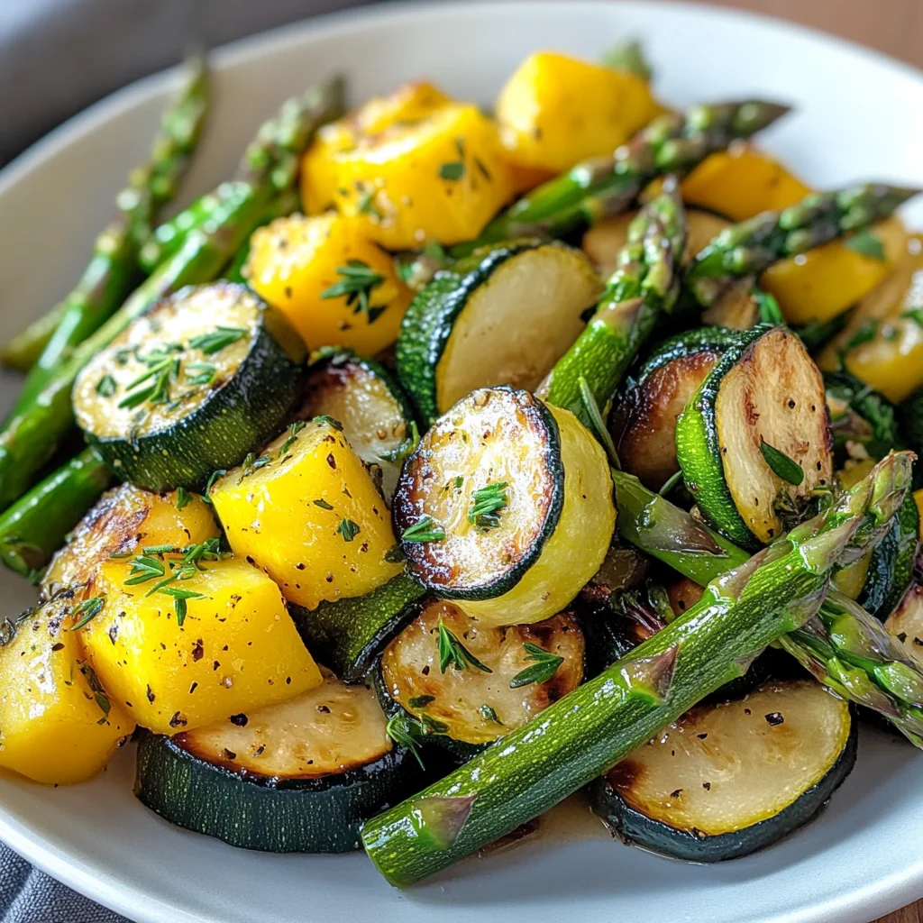 Flavorful Asparagus with Zucchini and Squash