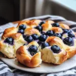 Fluffy Cottage Cheese Blueberry Cloud Bread