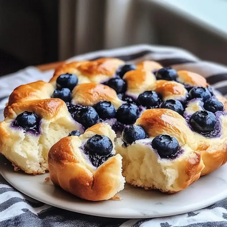 Fluffy Cottage Cheese Blueberry Cloud Bread