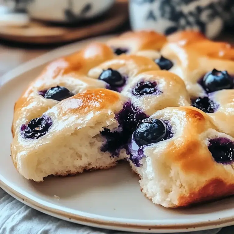 Fluffy Cottage Cheese Blueberry Cloud Bread