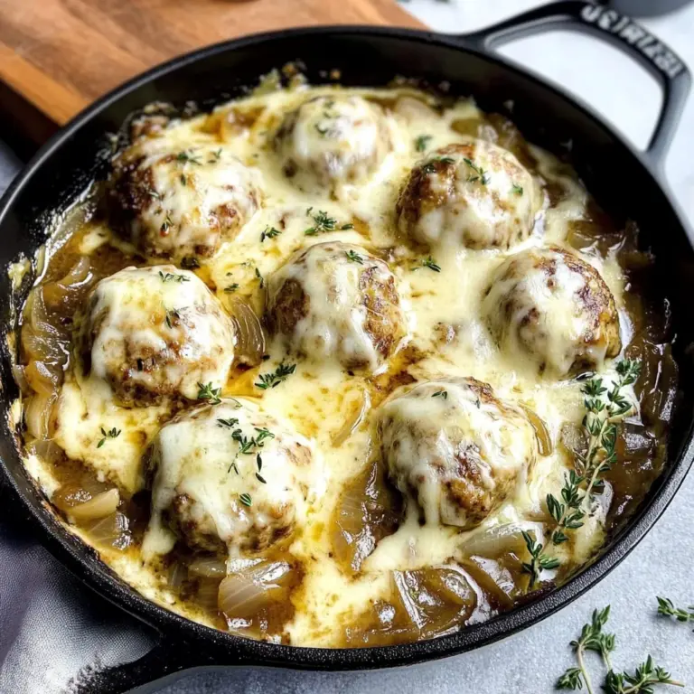 French Onion Chicken Meatballs
