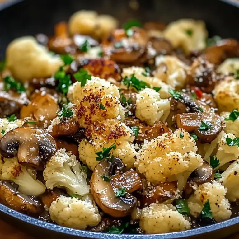 Garlic Cauliflower Mushroom Skillet: Quick & Delicious Dish