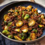 Ground Beef and Brussels Sprouts