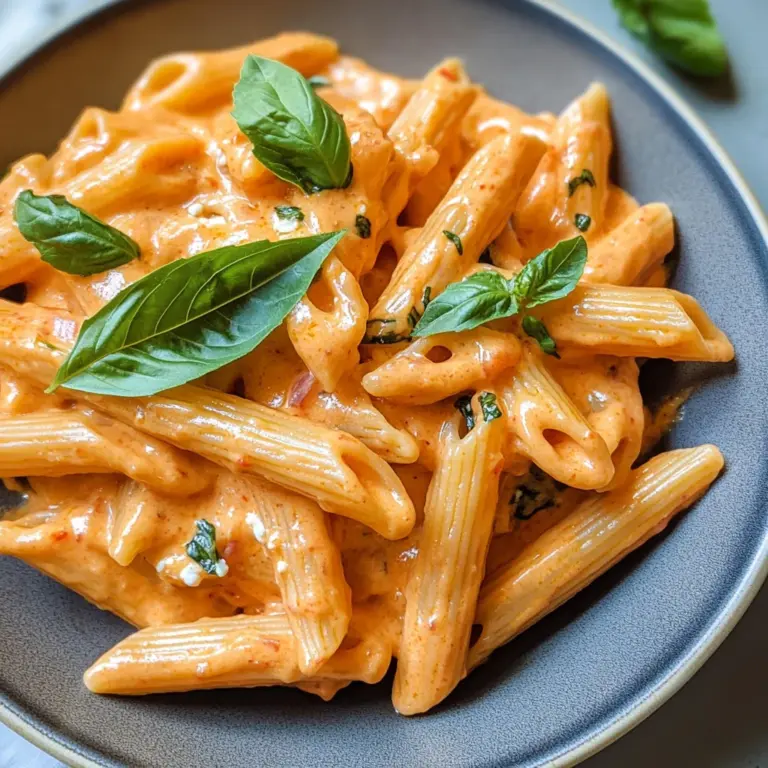 HIGH-PROTEIN CREAMY ROASTED RED PEPPER PASTA