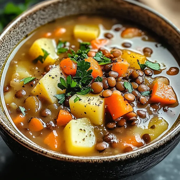 Hearty Lentil and Potato Soup