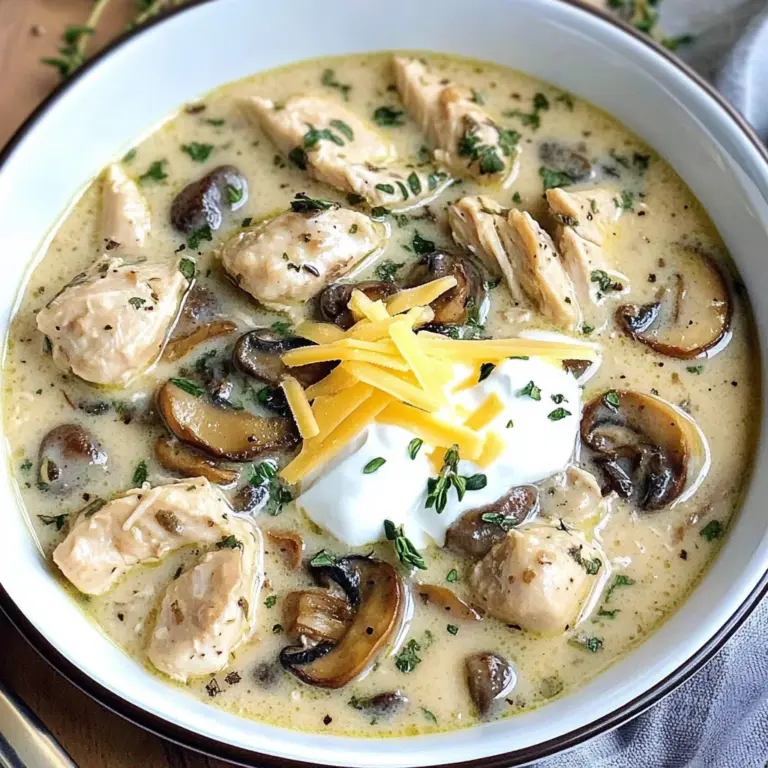 (Low-Carb) Chicken Mushroom Soup recipe