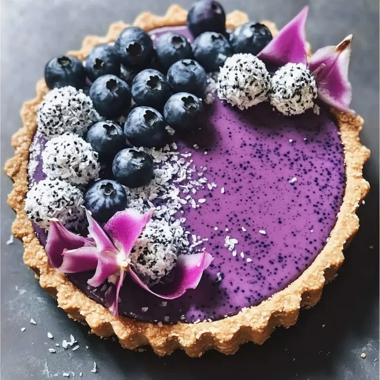 No Bake Blueberry Tart with Earl Grey