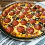 Pepperoni Pizza Keto Crustless Quiche