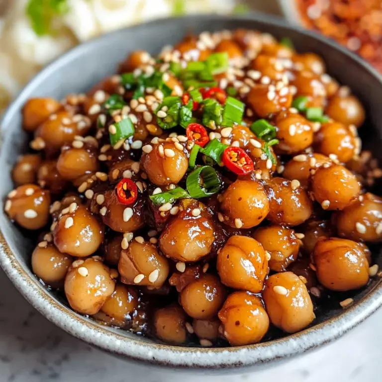 Vegan Sticky Sesame Chickpeas