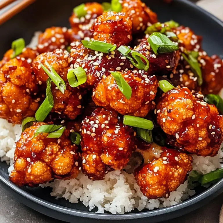 Air-Fried Korean Chili Cauliflower (Gochujang)