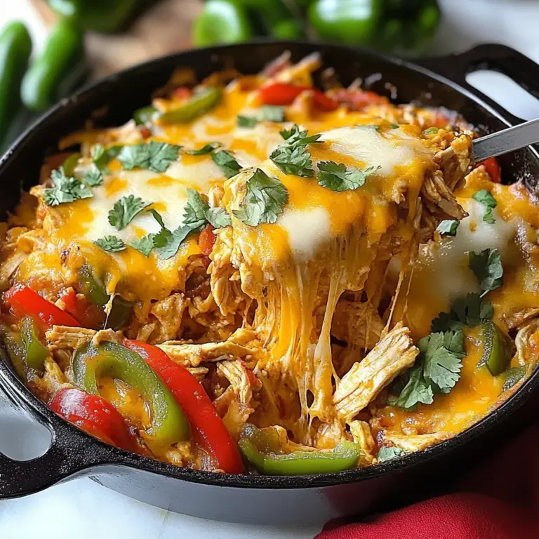 Chicken Fajitas Casserole (easy and cheesy!)