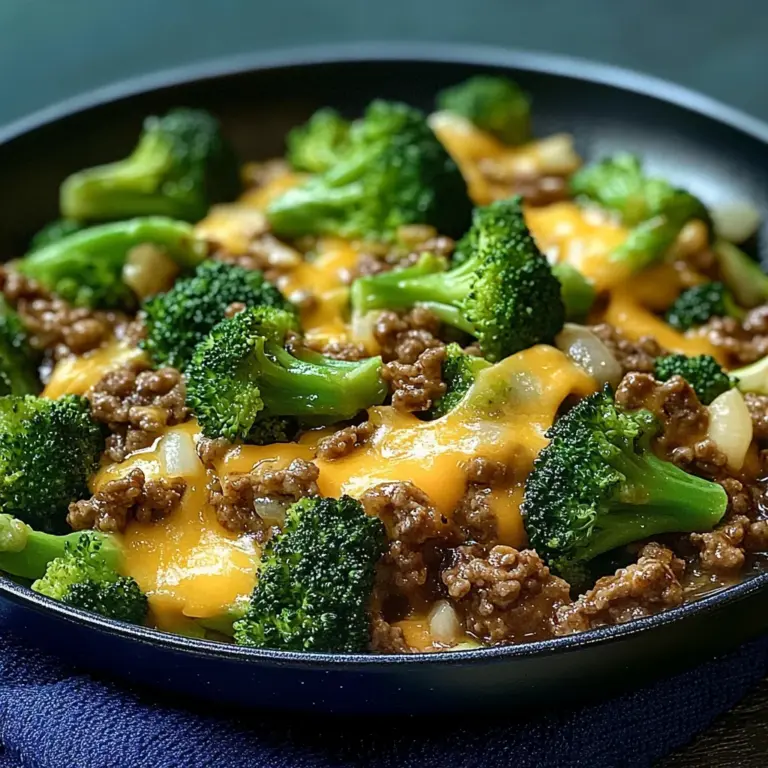 Keto Hamburger Broccoli Skillet