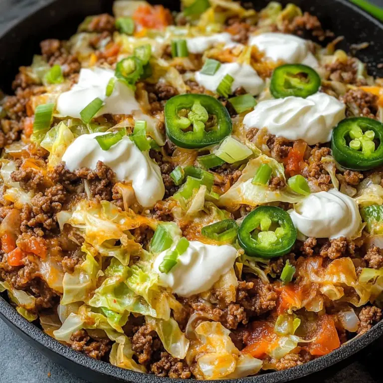 Low Carb Cabbage Taco Skillet (Keto-Friendly)