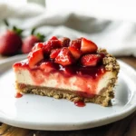 Gluten Free & Vegan Strawberry Cheesecake (with Oat Milk)