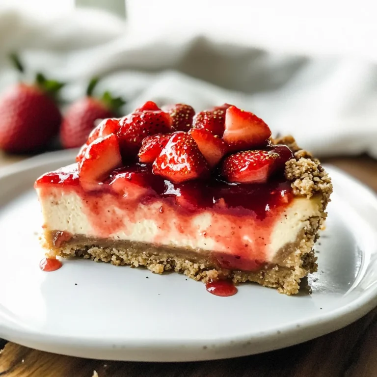 Gluten Free & Vegan Strawberry Cheesecake (with Oat Milk)