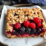 Healthy Berry Oatmeal Bars Breakfast
