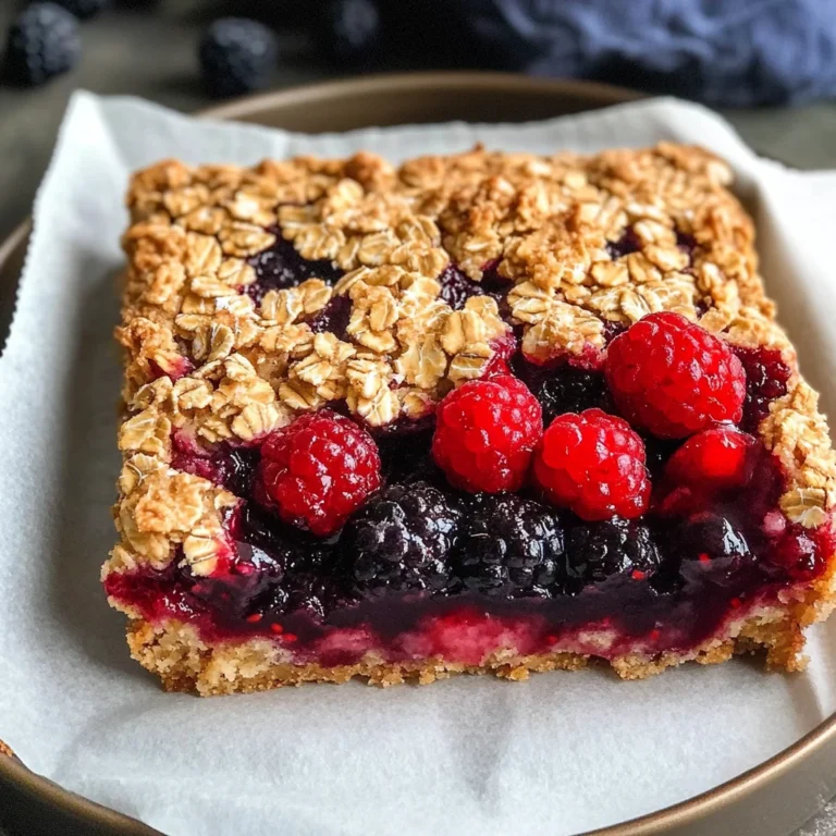 Healthy Berry Oatmeal Bars Breakfast