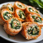 Spinach & Feta Stuffed Salmon Pinwheels