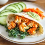 Vegan Buffalo Cauliflower Wraps