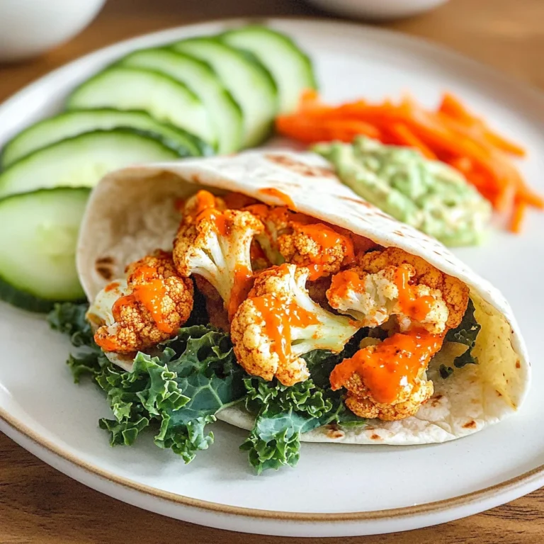 Vegan Buffalo Cauliflower Wraps