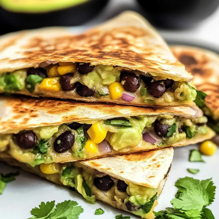 Vegan Quesadillas with Black Beans and Avocado