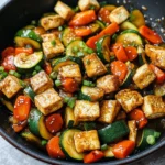 Zucchini Stir Fry With Tofu (Vegan)