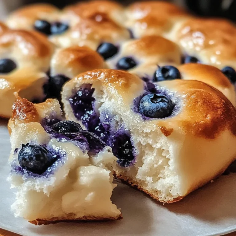 Fluffy Cottage Cheese Blueberry Cloud Bread
