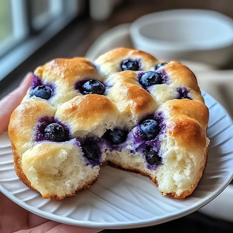 Fluffy Cottage Cheese Blueberry Cloud Bread