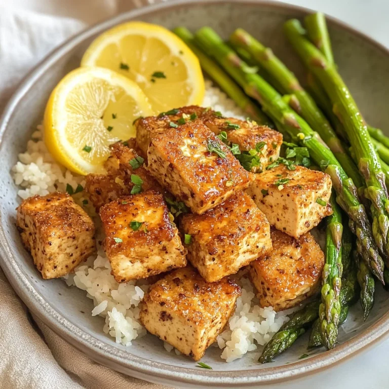 Lemon Pepper Tofu and Asparagus