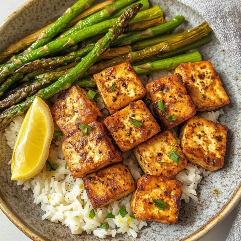 Lemon Pepper Tofu and Asparagus
