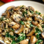 Low Carb Mushroom & Spinach Cauliflower Rice
