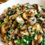Low Carb Mushroom & Spinach Cauliflower Rice