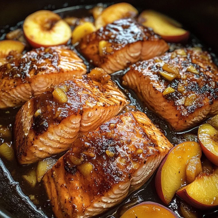 Bourbon Peach Roasted Salmon