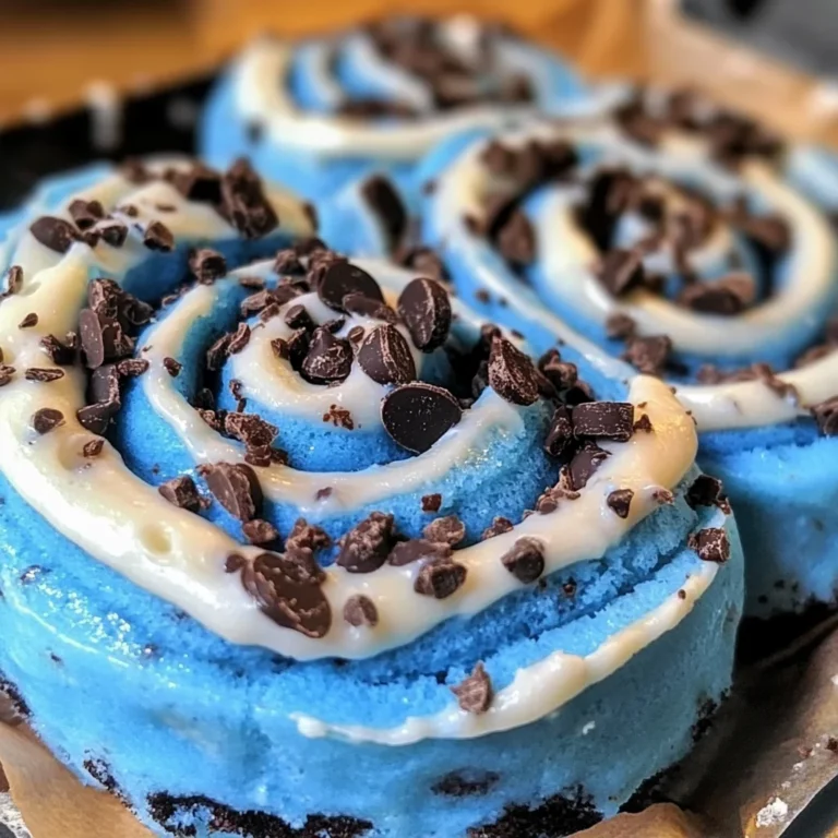 Cookie Monster Cinnamon Rolls Recipe