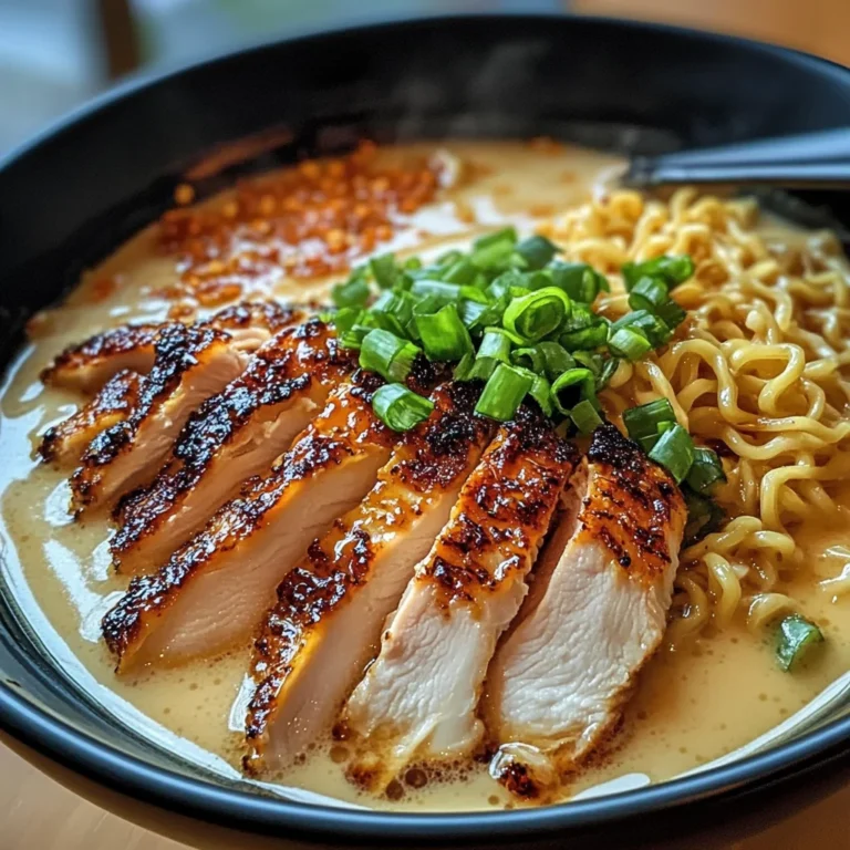 Fiery Chicken Ramen with Creamy Garlic Sauce