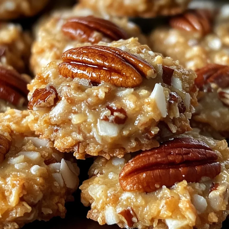 No-Bake Coconut Pecan Praline Cookies