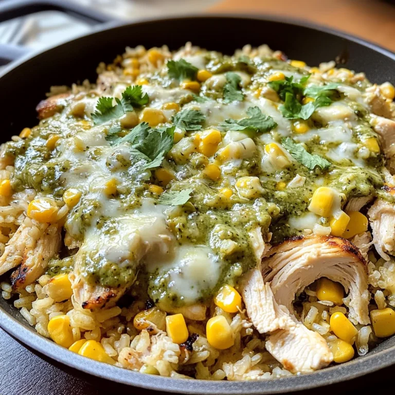 Salsa Verde Chicken & Rice Skillet