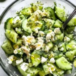 Smashed Cucumber Salad - With Feta and Dill