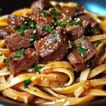 Sweet and Spicy Garlic Steak Pasta