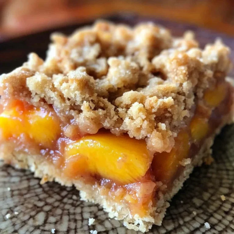 gluten free vegan peach crumb bars
